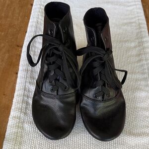 Jazz dance Lace-Up Boots black leather size 5 women’s/4 men’s